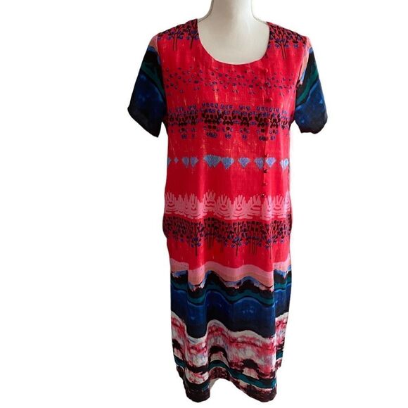Asian Dress Hua Yi Shang Colorful Size Large - Picture 1 of 8